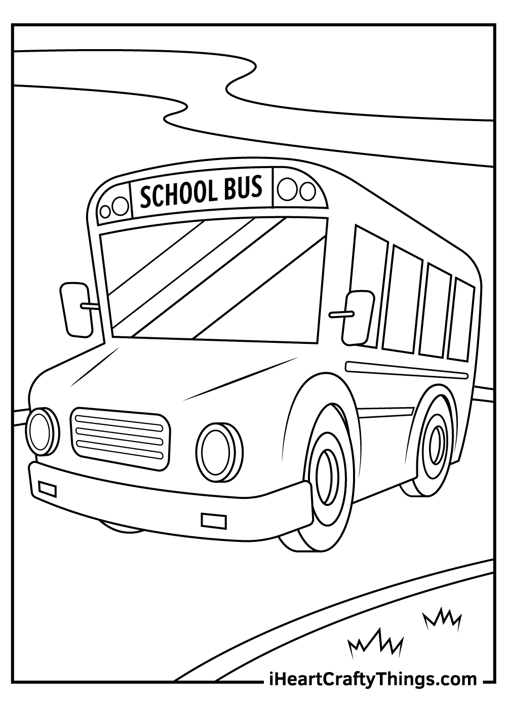 preschool school bus coloring pages