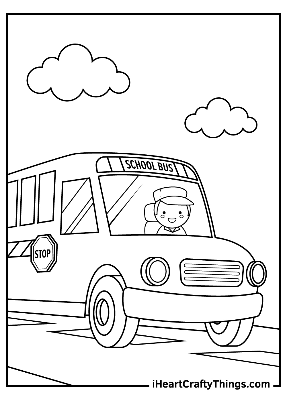going on school bus coloring pages pdf