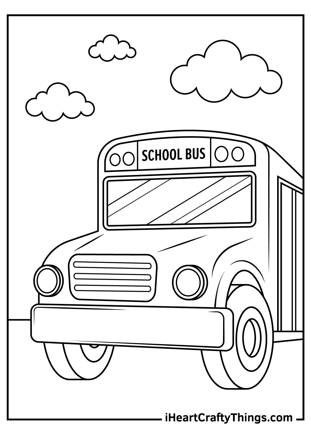 picture of school bus coloring pages